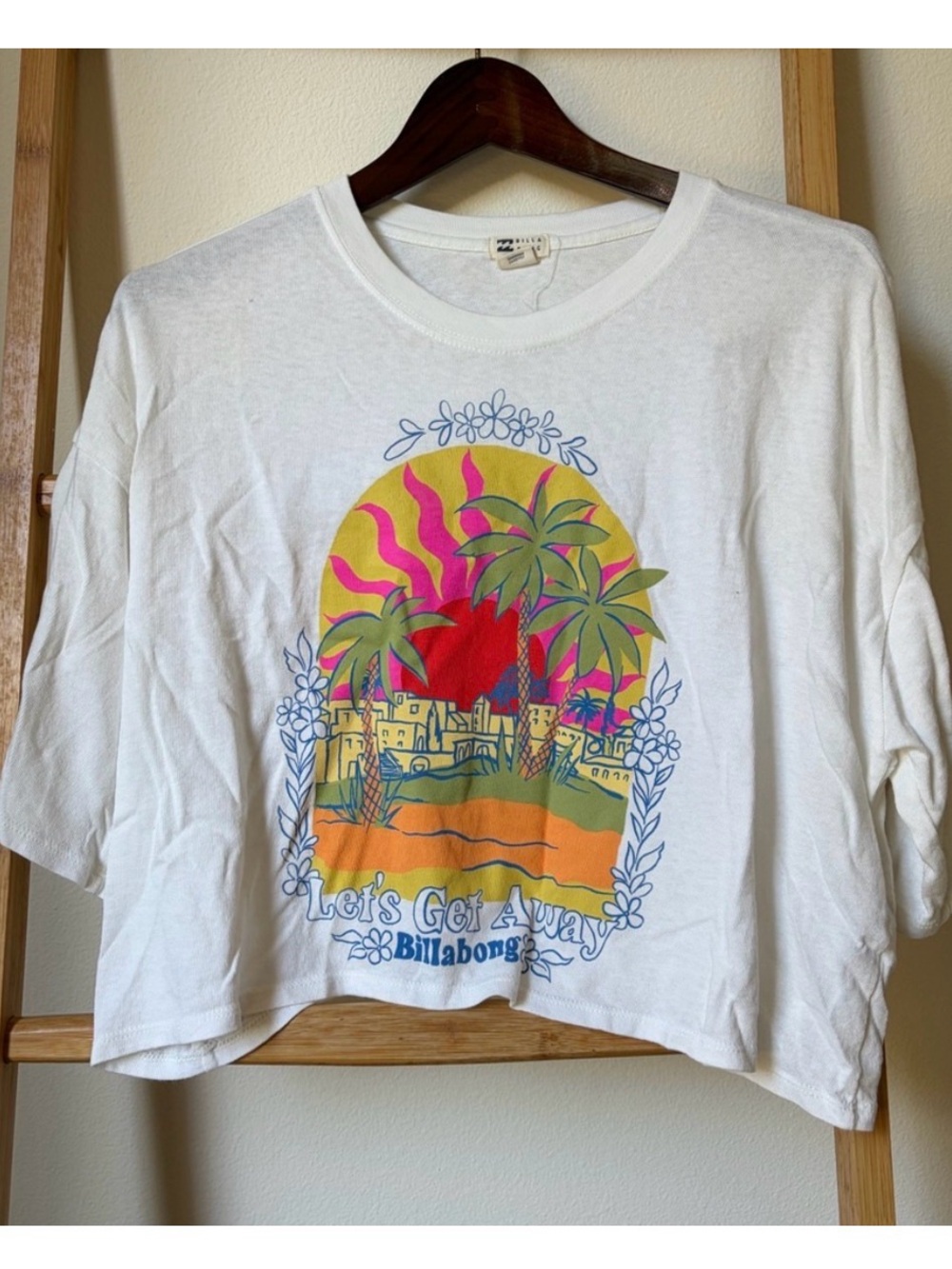 Billabong White Graphic Tee